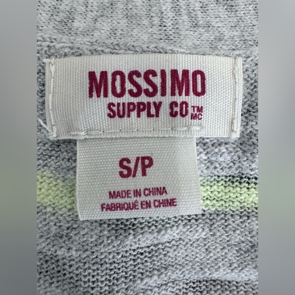 Mossimo Gray & Neon Yellow Striped Women's Cardigan - Sz Small - Picture 5 of 6